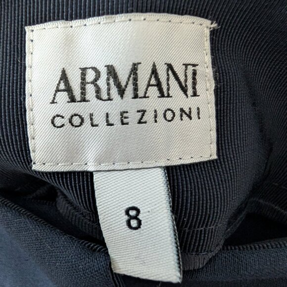 ARMANI COLLEZIONI Navy Blue 100% virgin wool pants trousers Size 8 Career Office - Picture 2 of 11